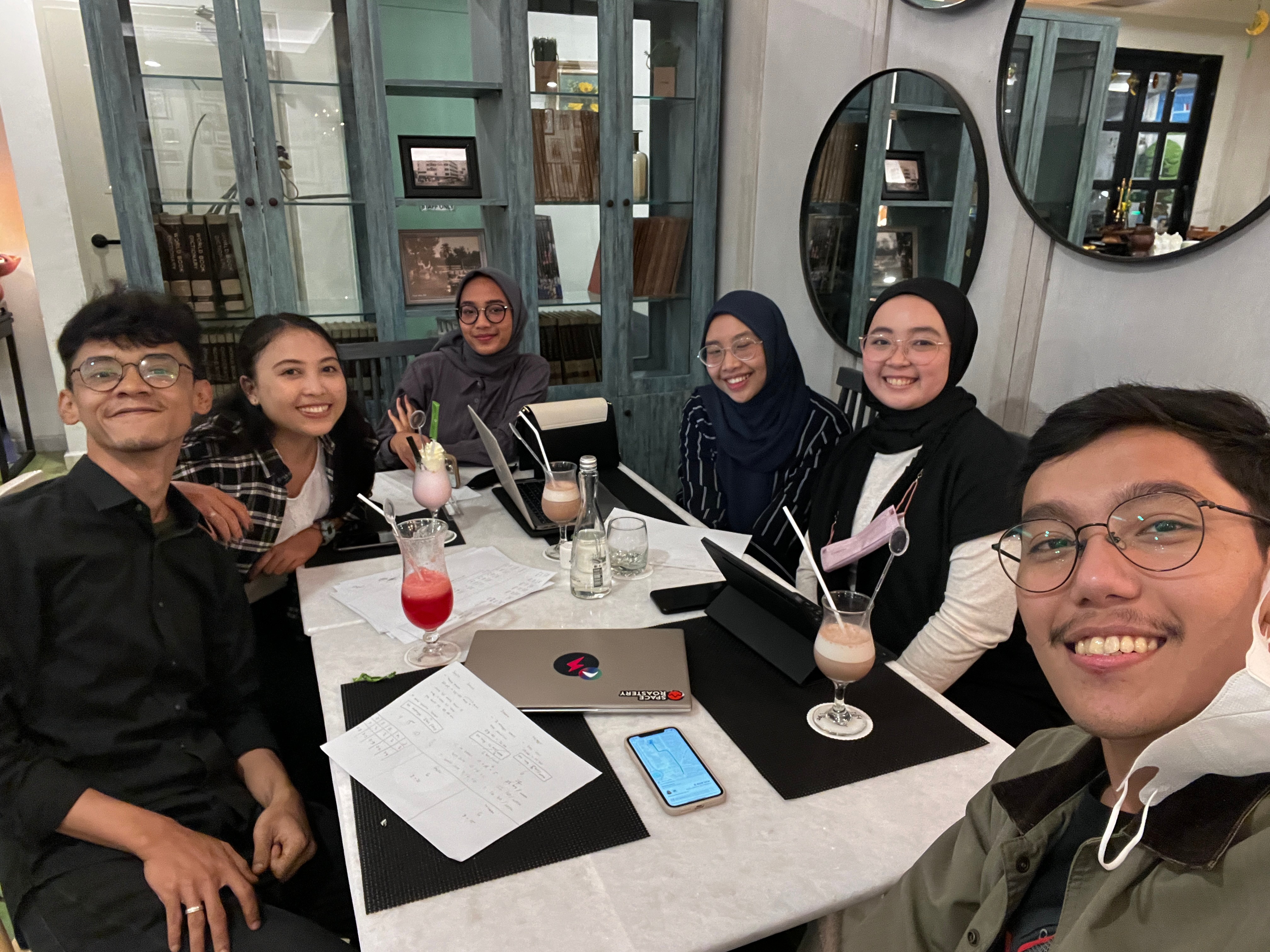 Amira presenting her designs